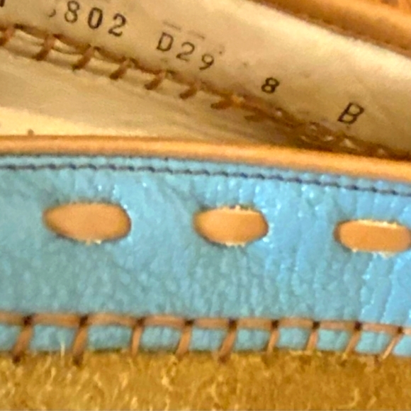 Salvatore Ferragamo Vintage Suede Moccasin Loafers Brown Blue Size 8 - Picture 4 of 11